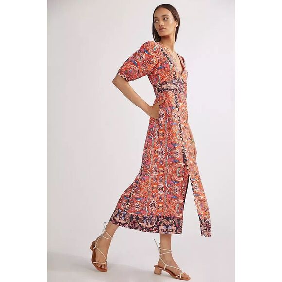 Free People Floral Maxi Dress Size 10 - Picture 2 of 11